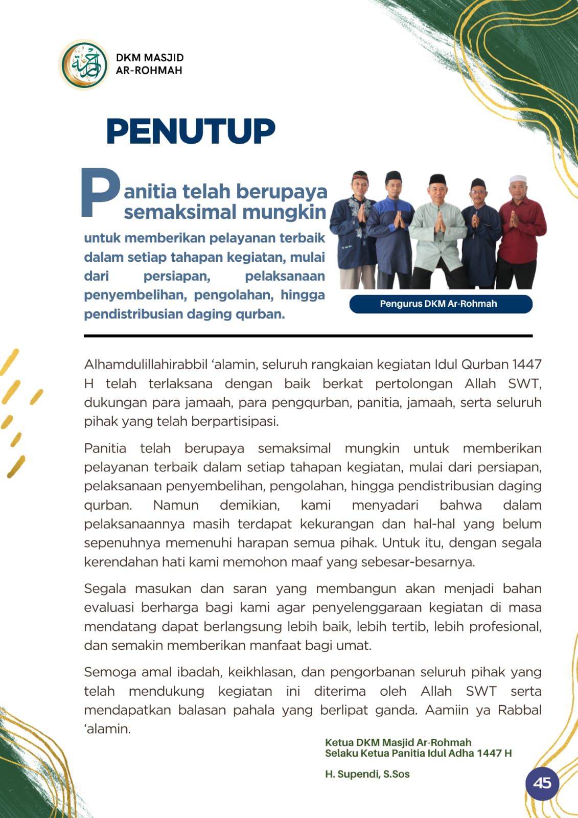 Foto galeri LAPORAN PANITIA IDUL ADHA 1447 H