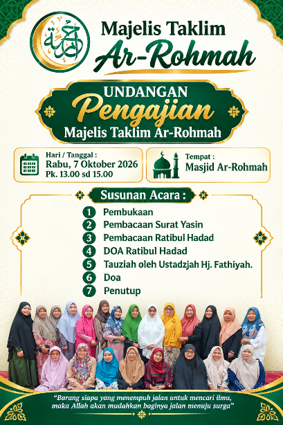 Foto galeri MAJELIS TAKLIM IBU-IBU AR-ROHMAH 